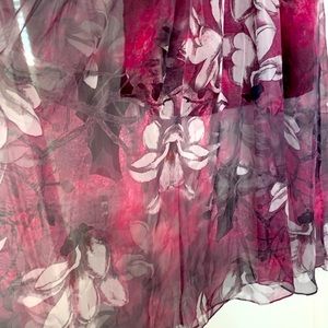 Beautiful purple/ gray patterned chiffon dress
